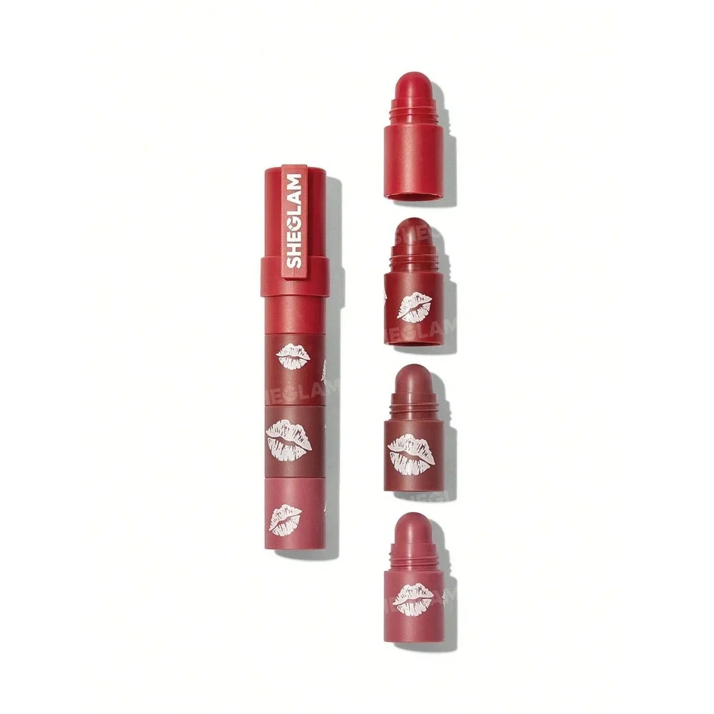NEW SHEGLAM Mega Lip Stacks 4-in-1 Creamy Matte Lipstick Petal Stack Pink Mauve